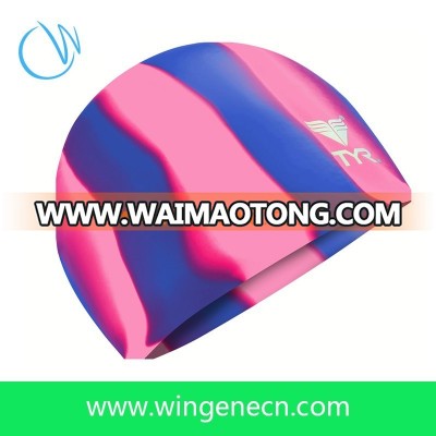 Colorful Customized Logo Available Printed Silicone Swim Cap